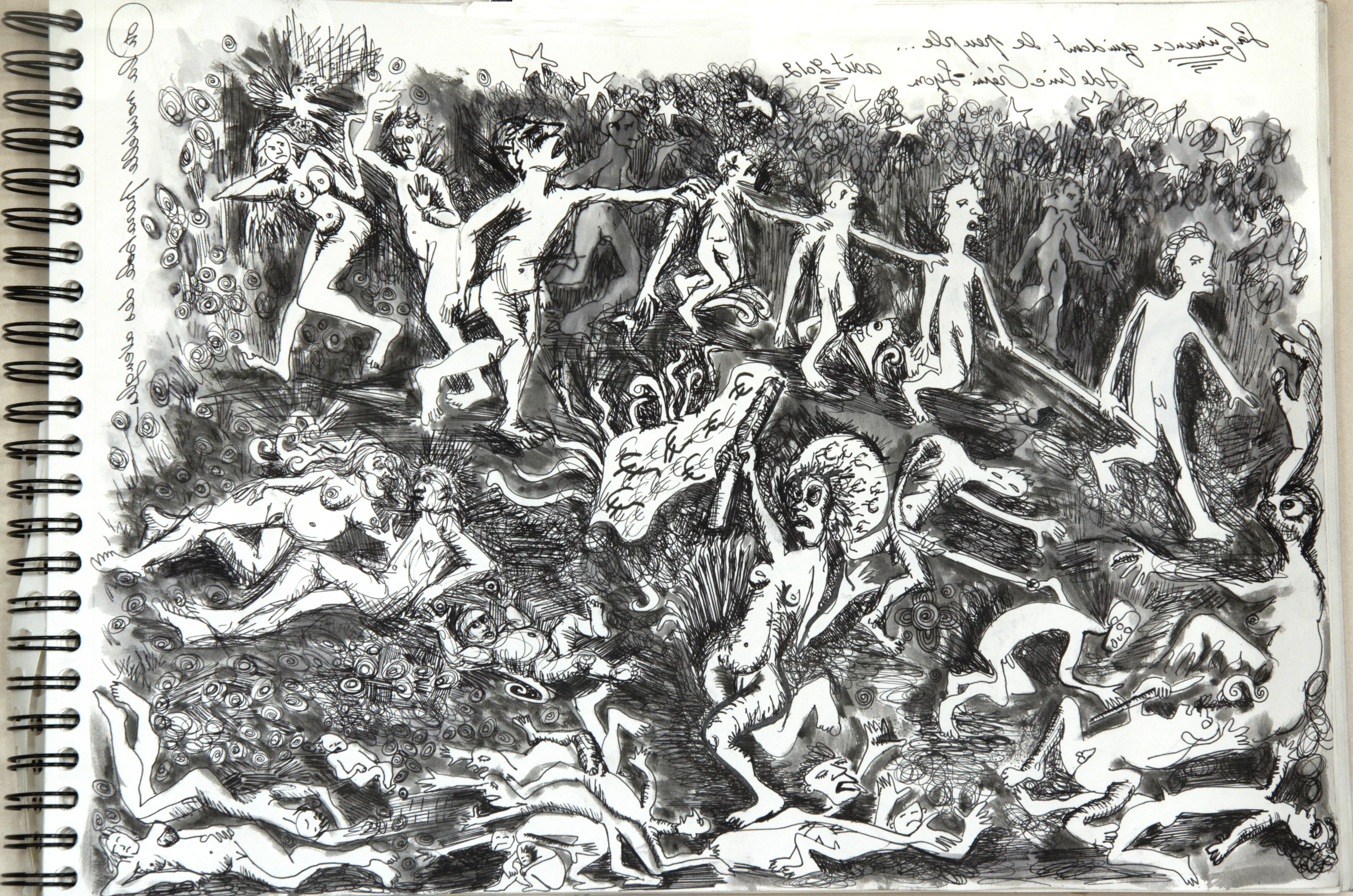 croquis de la finance guidant le peuple