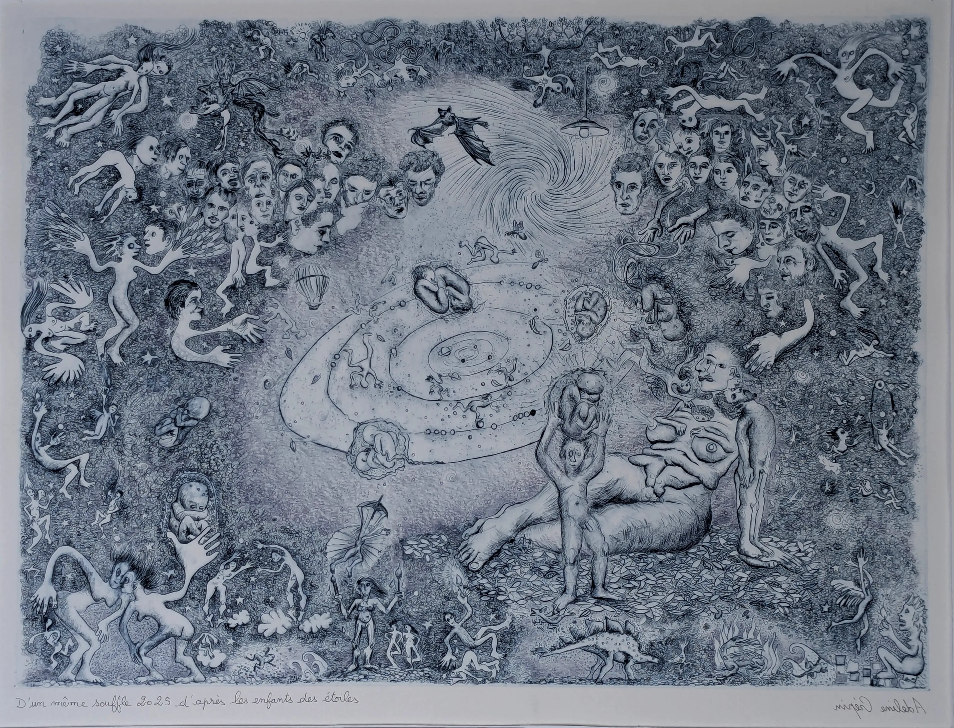 d'un même souffle bleu 2025 crayon