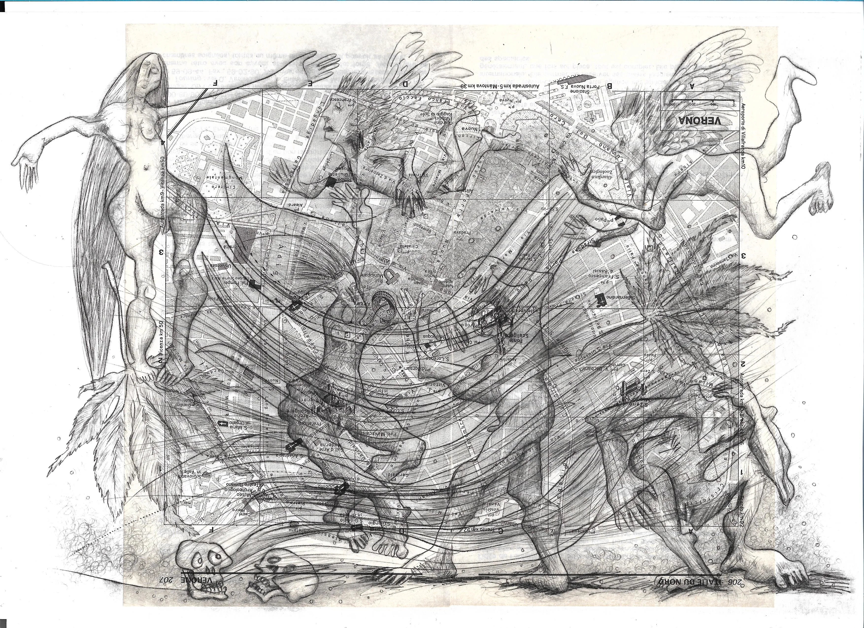 danse avec le vent sur carte