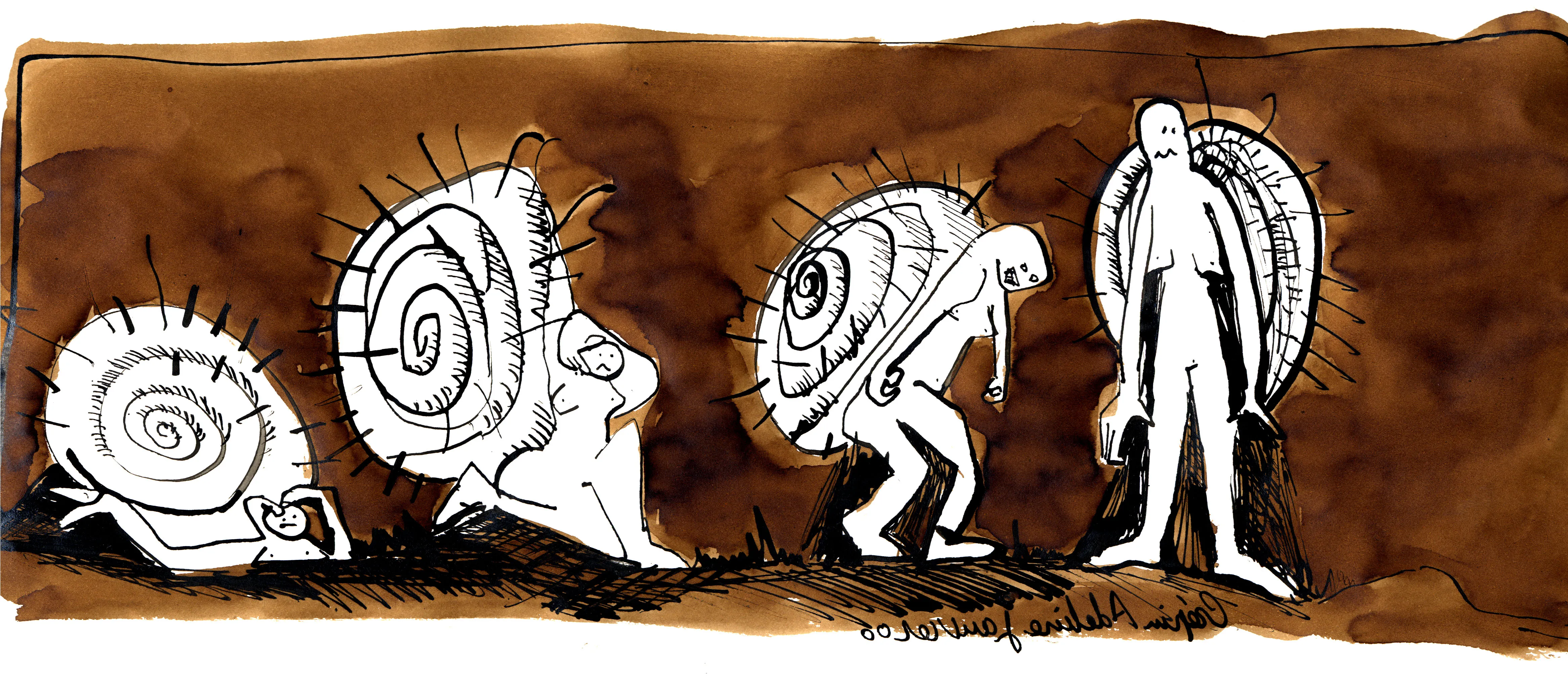 femmes escargots brou de noix