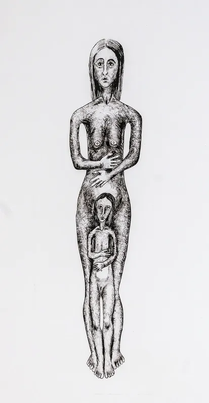 Totem mère à l'enfant
